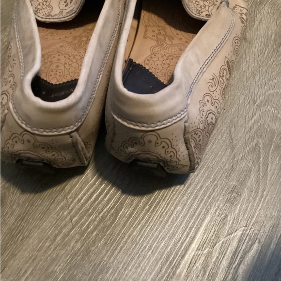 Robert Graham Verrazano Paisley Driving Loafers in White Leather Size 9.5 - Picture 3 of 7